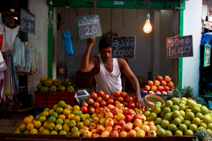 Market time: Lost in Pondicherry’s Grand Bazaar.